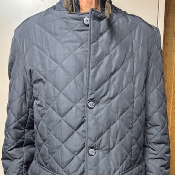 Barbour Quilted Lutz Jacket XL Navy - Picture 1 of 8